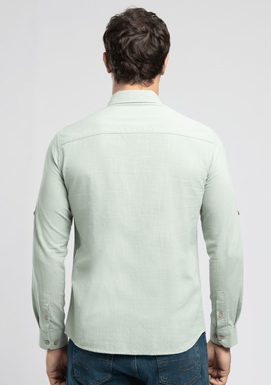 LEE COOPER Darell - 262 LCM 241001 Erkek Yeşil Uzun Kol Gömlek