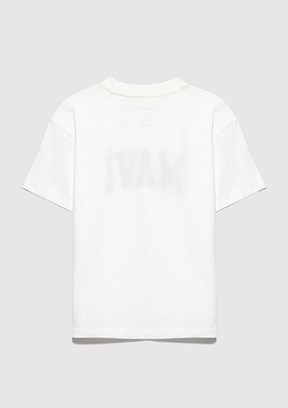 MAVİ Beyaz Erkek Çocuk Baskılı T-Shirt