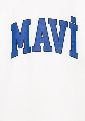 MAVİ Beyaz Erkek Çocuk Baskılı T-Shirt