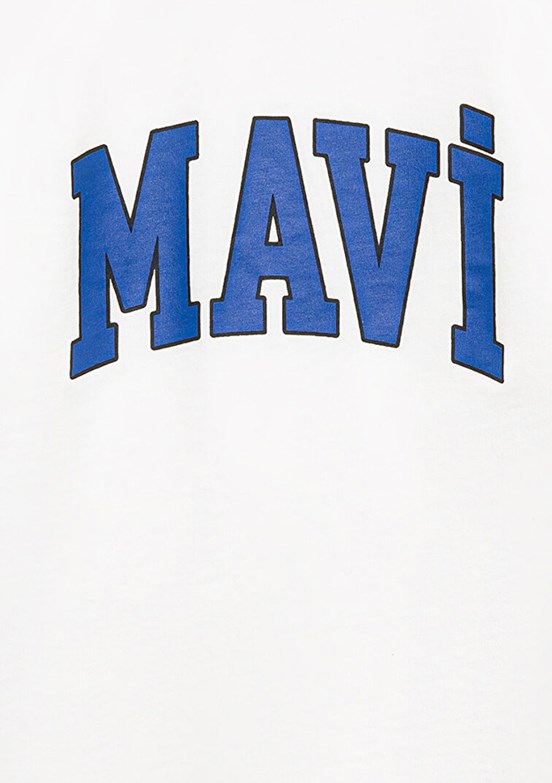 MAVİ Beyaz Erkek Çocuk Baskılı T-Shirt