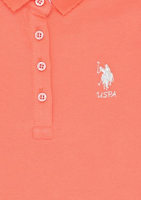 US POLO ASSN Turuncu Kız Çocuk Basic T-Shirt