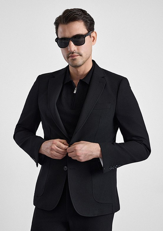 SÜVARİ - TK1006900401 Erkek Siyah Slim Takım Elbise