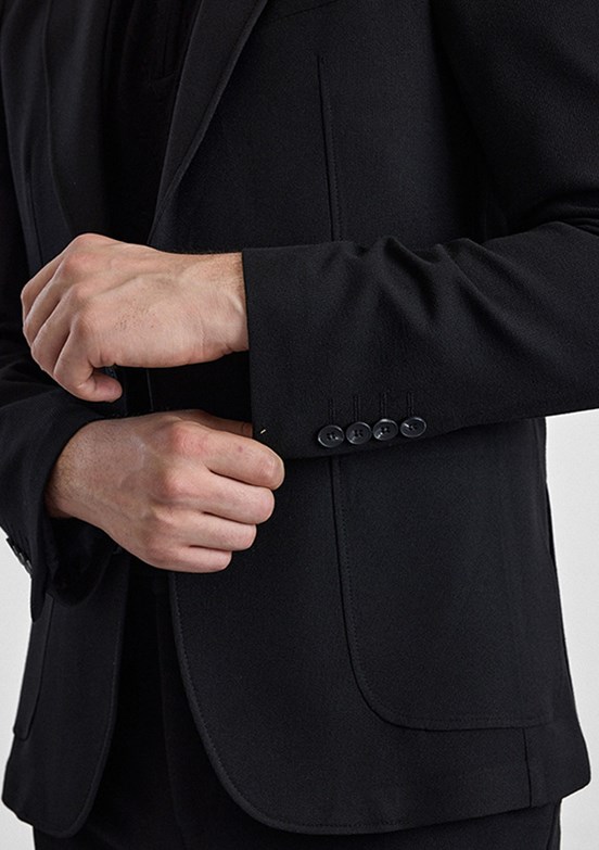 SÜVARİ - TK1006900401 Erkek Siyah Slim Takım Elbise