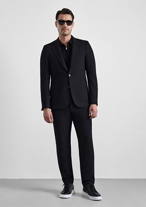 SÜVARİ - TK1006900401 Erkek Siyah Slim Takım Elbise