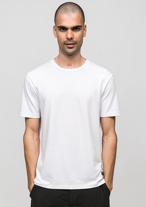 JOHNNY JOE - JOE41420 Erkek Beyaz Bisiklet Yaka T-Shirt