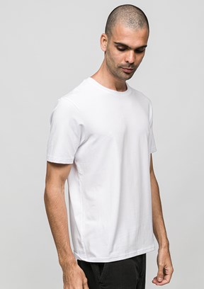 JOHNNY JOE - JOE41420 Erkek Beyaz Bisiklet Yaka T-Shirt