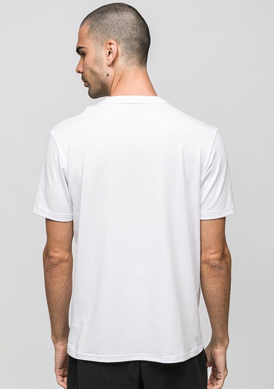 JOHNNY JOE - JOE41420 Erkek Beyaz Bisiklet Yaka T-Shirt