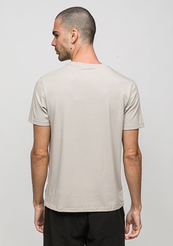 JOHNNY JOE - JOE41420 Erkek Gri Bisiklet Yaka T-Shirt