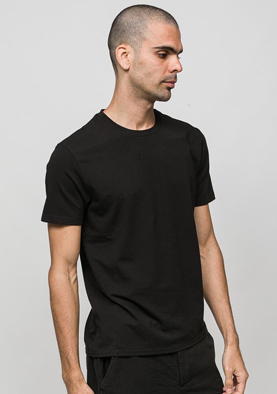 JOHNNY JOE - JOE41420 Erkek Siyah Bisiklet Yaka T-Shirt