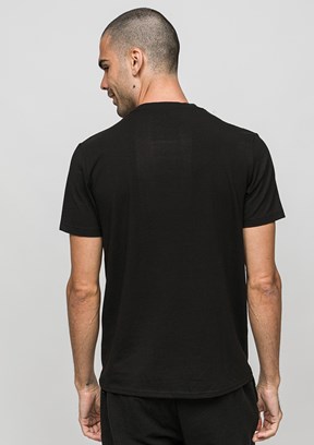 JOHNNY JOE - JOE41420 Erkek Siyah Bisiklet Yaka T-Shirt