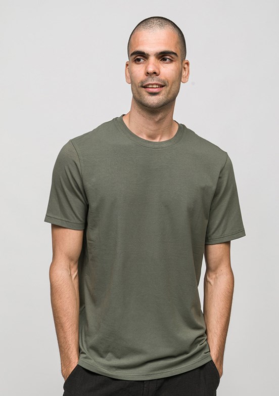 JOHNNY JOE - JOE41420 Erkek Yeşil Bisiklet Yaka T-Shirt