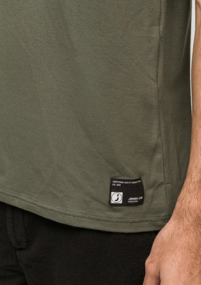 JOHNNY JOE - JOE41420 Erkek Yeşil Bisiklet Yaka T-Shirt