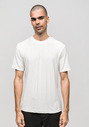 JOHNNY JOE - JOE42030 Erkek Beyaz Bisiklet Yaka T-Shirt