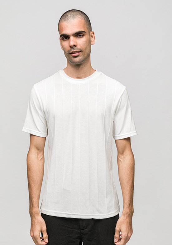 JOHNNY JOE - JOE42030 Erkek Beyaz Bisiklet Yaka T-Shirt