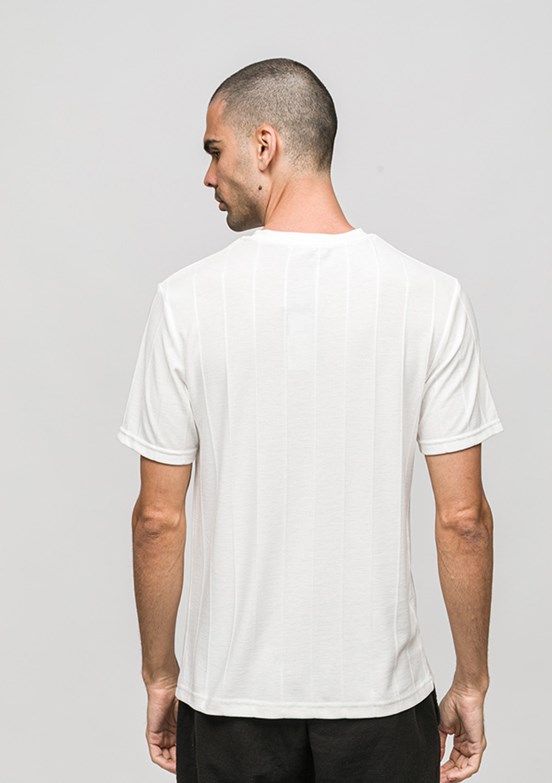 JOHNNY JOE - JOE42030 Erkek Beyaz Bisiklet Yaka T-Shirt
