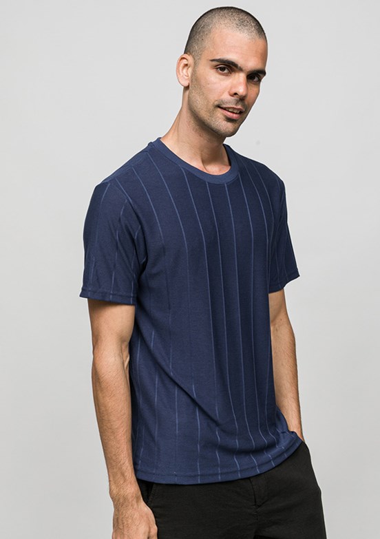 JOHNNY JOE - JOE42030 Erkek Lacivert Bisiklet Yaka T-Shirt