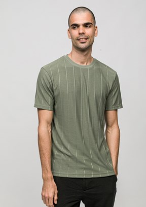 JOHNNY JOE - JOE42030 Erkek Yeşil Bisiklet Yaka T-Shirt