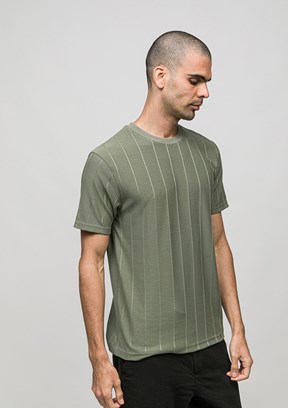 JOHNNY JOE - JOE42030 Erkek Yeşil Bisiklet Yaka T-Shirt