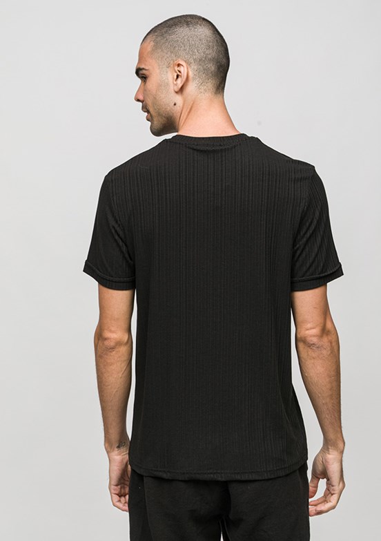 JOHNNY JOE - JOE42530 Erkek Siyah Bisiklet Yaka T-Shirt
