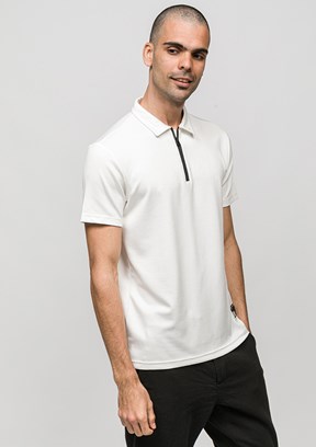 JOHNNY JOE - JOE44275 Erkek Beyaz Polo Yaka T-Shirt