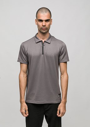 JOHNNY JOE - JOE44275 Erkek Gri Polo Yaka T-Shirt