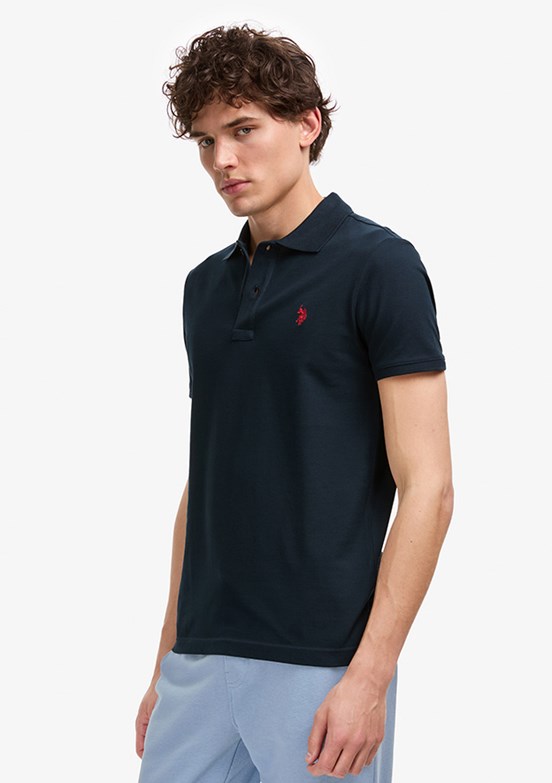 US POLO ASSN Erkek Lacivert Slim T-Shirt