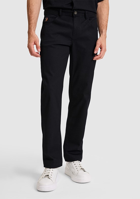 US POLO ASSN - Erkek Siyah Chino Pantolon