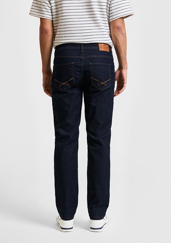 US POLO ASSN - Erkek Mavi Straight Jean Pantolon
