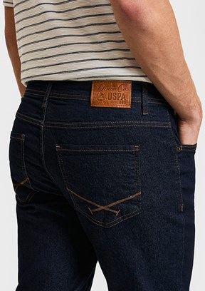 US POLO ASSN - Erkek Mavi Straight Jean Pantolon