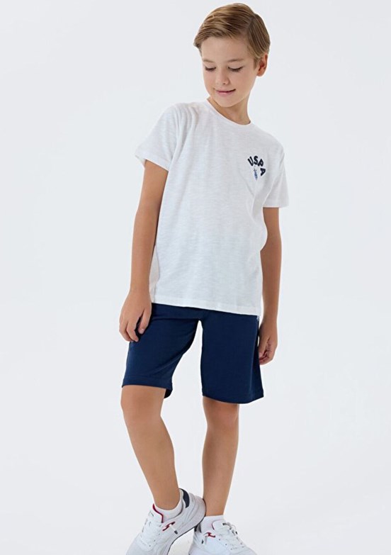 US POLO ASSN Beyaz Erkek Çocuk Pijama Takımı