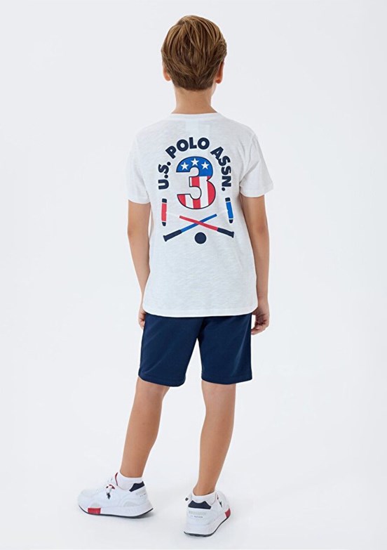 US POLO ASSN Beyaz Erkek Çocuk Pijama Takımı