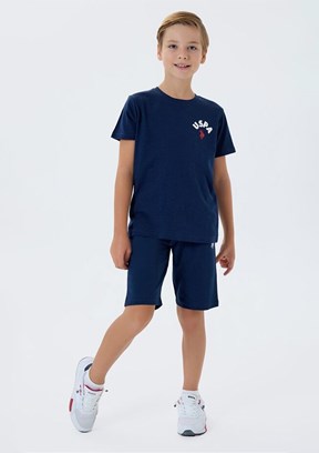 US POLO ASSN Lacivert Erkek Çocuk Pijama Takımı