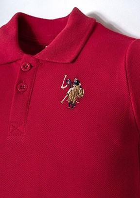 US POLO ASSN Kırmızı Erkek Bebek Şortlu İkili Takım