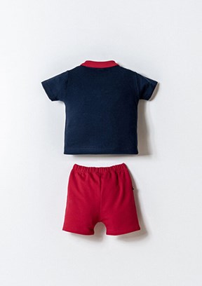 US POLO ASSN Lacivert Erkek Bebek Şortlu İkili Takım