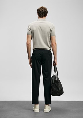 LUFİAN Simon - 111190356 Erkek Siyah Normal Bel Pantolon