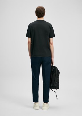 LUFİAN Simbad - 111020307 Erkek Siyah Baskılı T-Shirt