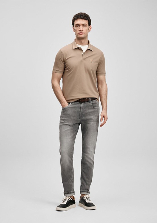LUFİAN Carter - 111040233 Erkek Kahverengi Polo Yaka T-Shirt