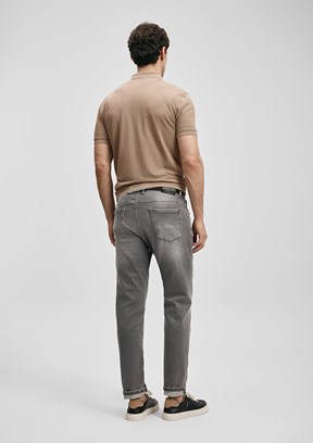 LUFİAN Carter - 111040233 Erkek Kahverengi Polo Yaka T-Shirt