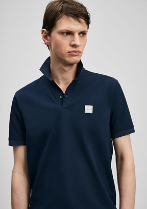 LUFİAN Carter - 111040233 Erkek Lacivert Polo Yaka T-Shirt