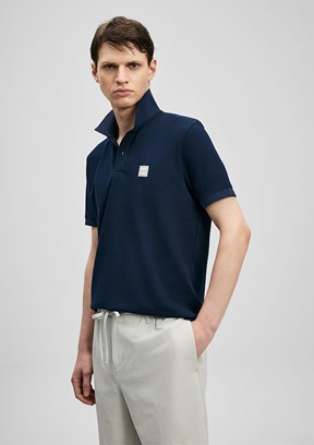 LUFİAN Carter - 111040233 Erkek Lacivert Polo Yaka T-Shirt