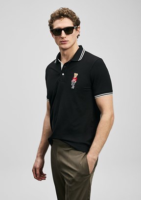 LUFİAN Brady - 111040245 Erkek Siyah Polo Yaka T-Shirt
