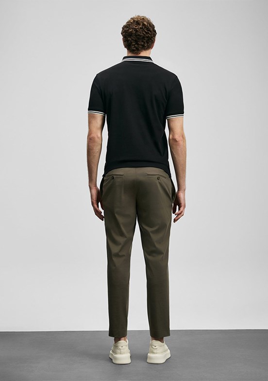 LUFİAN Brady - 111040245 Erkek Siyah Polo Yaka T-Shirt