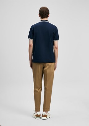 LUFİAN Brady - 111040245 Erkek Lacivert Polo Yaka T-Shirt