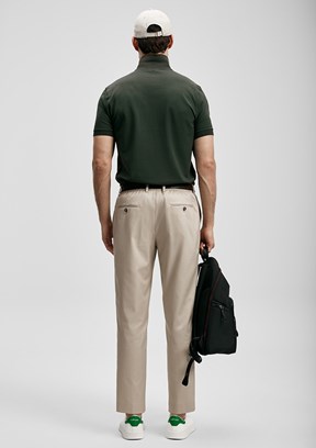 LUFİAN Brady - 111040245 Erkek Yeşil Polo Yaka T-Shirt