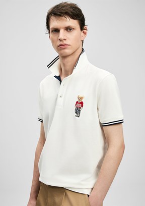 LUFİAN Brady - 111040245 Erkek Beyaz Polo Yaka T-Shirt