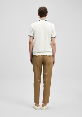 LUFİAN Brady - 111040245 Erkek Beyaz Polo Yaka T-Shirt