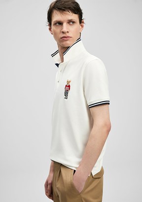 LUFİAN Brady - 111040245 Erkek Beyaz Polo Yaka T-Shirt