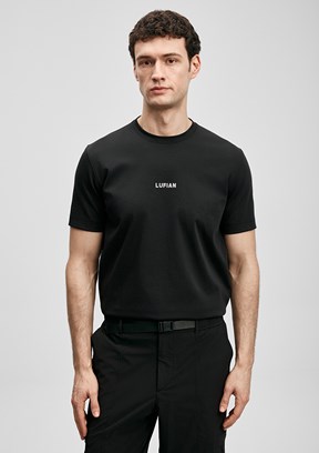 LUFİAN Marcus - 111020322 Erkek Siyah Baskılı T-Shirt