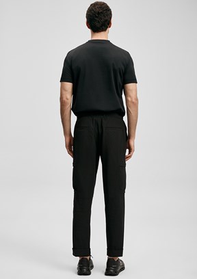LUFİAN Marcus - 111020322 Erkek Siyah Baskılı T-Shirt