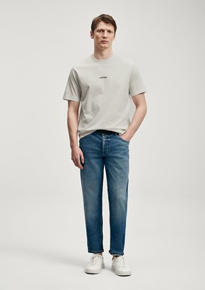 LUFİAN Marcus - 111020322 Erkek Bej Baskılı T-Shirt